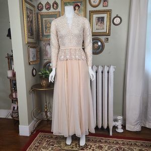 Vintage Cream Party Dress